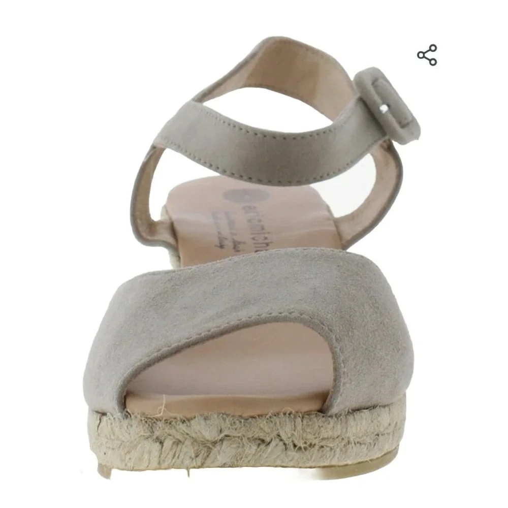 Eric Michael Shannon Suede Wedge Espandrille Sandals Size 40 US 9- 9 1/2